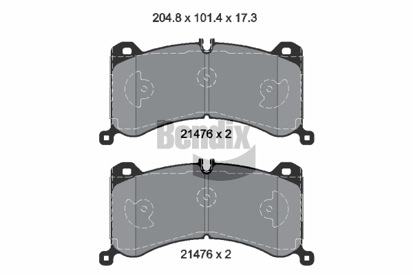BENDIX Braking BPD2427 Sada brzdových platničiek kotúčovej brzdy