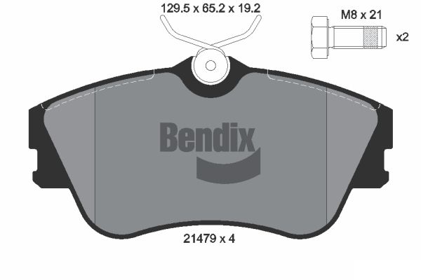 BENDIX Braking BPD1798 Sada brzdových platničiek kotúčovej brzdy