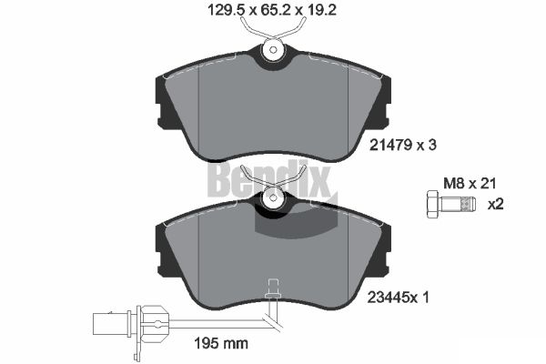 BENDIX Braking BPD1799 Sada brzdových platničiek kotúčovej brzdy