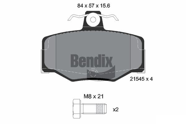 BENDIX Braking BPD1474 Sada brzdových platničiek kotúčovej brzdy