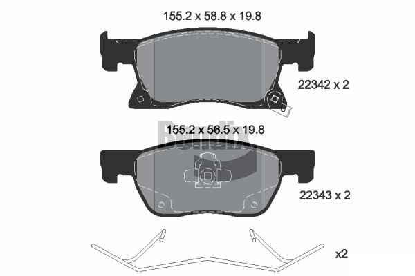 BENDIX Braking BPD1291 Sada brzdových platničiek kotúčovej brzdy