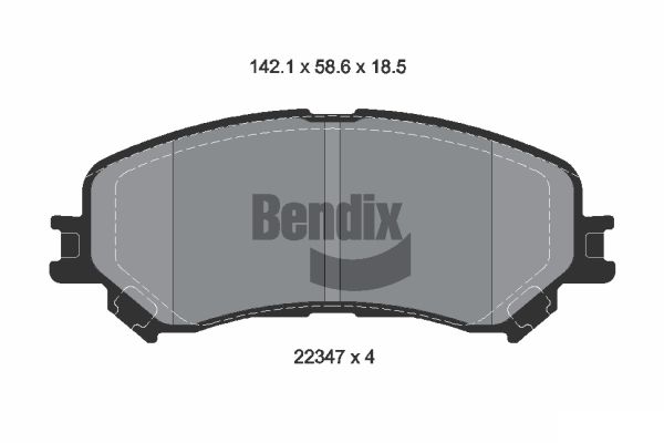 BENDIX Braking BPD1178 Sada brzdových platničiek kotúčovej brzdy
