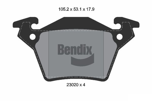 BENDIX Braking BPD1904 Sada brzdových platničiek kotúčovej brzdy