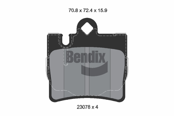 BENDIX Braking BPD1911 Sada brzdových platničiek kotúčovej brzdy
