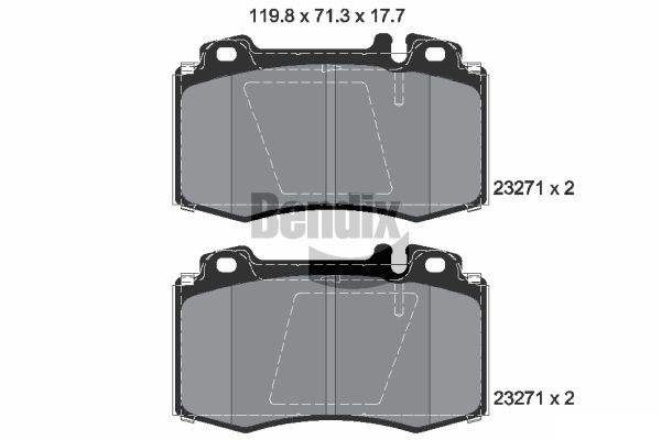 BENDIX Braking BPD1398 Sada brzdových platničiek kotúčovej brzdy