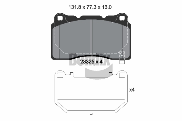 BENDIX Braking BPD2602 Sada brzdových platničiek kotúčovej brzdy
