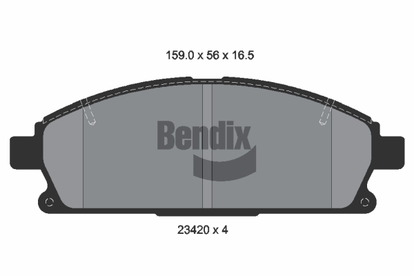 BENDIX Braking BPD1974 Sada brzdových platničiek kotúčovej brzdy