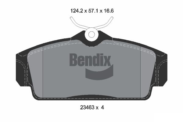 BENDIX Braking BPD1986 Sada brzdových platničiek kotúčovej brzdy