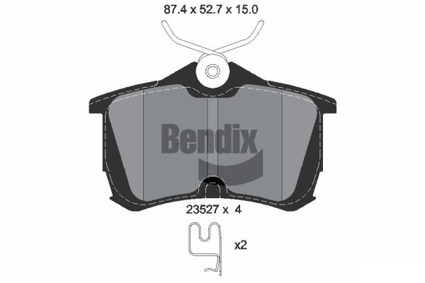 BENDIX Braking BPD2003 Sada brzdových platničiek kotúčovej brzdy