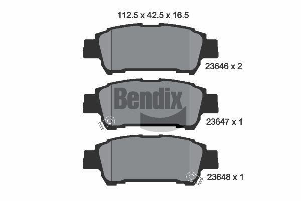 BENDIX Braking BPD2022 Sada brzdových platničiek kotúčovej brzdy