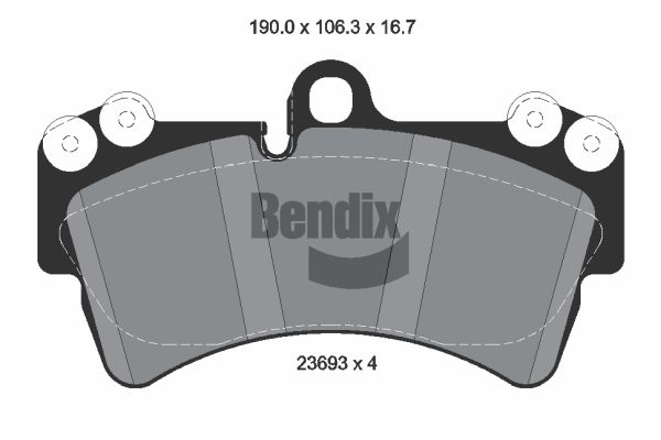 BENDIX Braking BPD1350 Sada brzdových platničiek kotúčovej brzdy