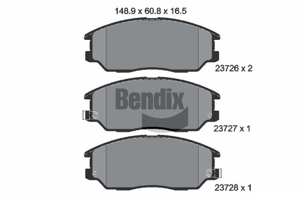 BENDIX Braking BPD2028 Sada brzdových platničiek kotúčovej brzdy