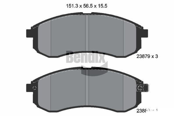 BENDIX Braking BPD2060 Sada brzdových platničiek kotúčovej brzdy