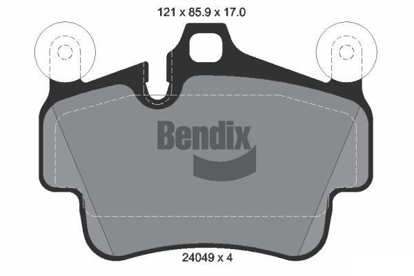 BENDIX Braking BPD1600 Sada brzdových platničiek kotúčovej brzdy