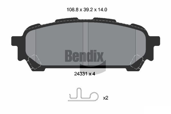 BENDIX Braking BPD2130 Sada brzdových platničiek kotúčovej brzdy