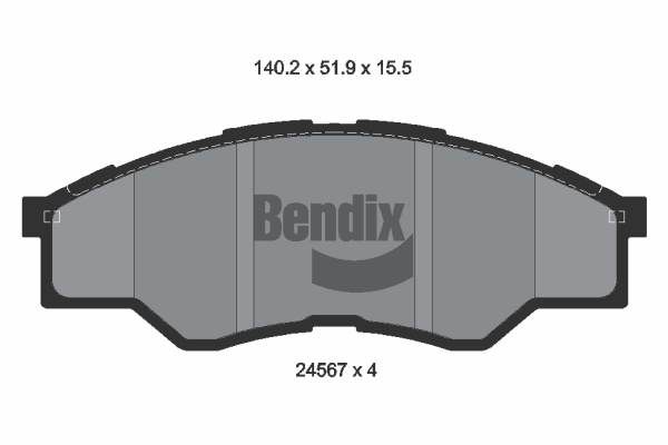 BENDIX Braking BPD2173 Sada brzdových platničiek kotúčovej brzdy
