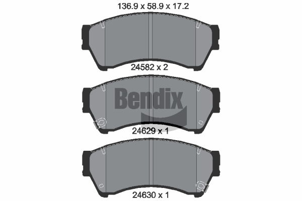 BENDIX Braking BPD1451 Sada brzdových platničiek kotúčovej brzdy