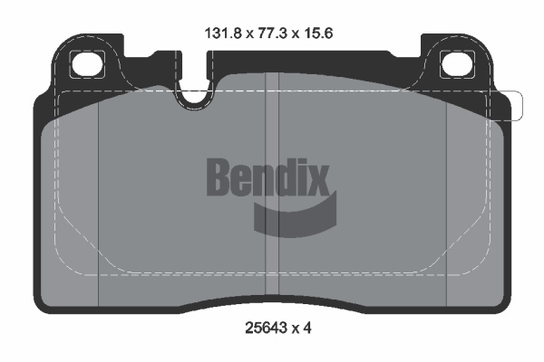 BENDIX Braking BPD1487 Sada brzdových platničiek kotúčovej brzdy