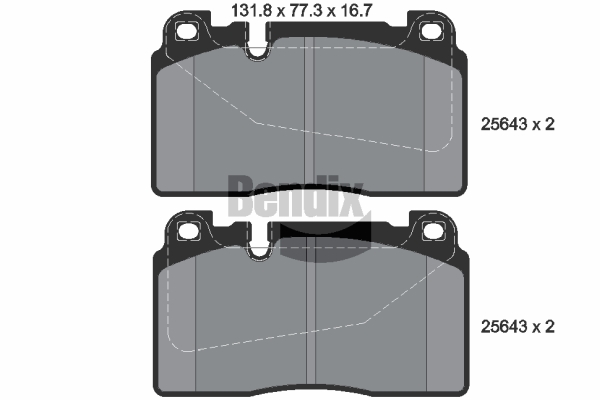 BENDIX Braking BPD1417 Sada brzdových platničiek kotúčovej brzdy