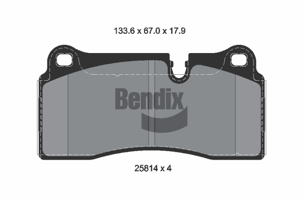 BENDIX Braking BPD2478 Sada brzdových platničiek kotúčovej brzdy