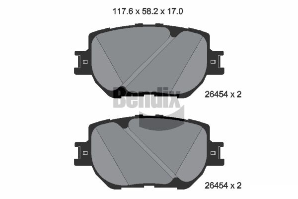 BENDIX Braking BPD2380 Sada brzdových platničiek kotúčovej brzdy