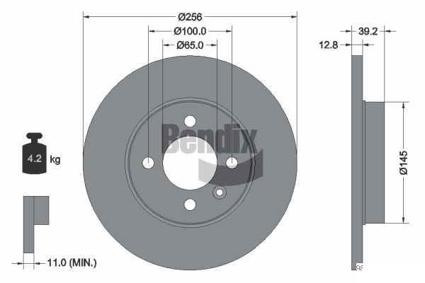 BENDIX Braking BDS1659 Brzdový kotúč
