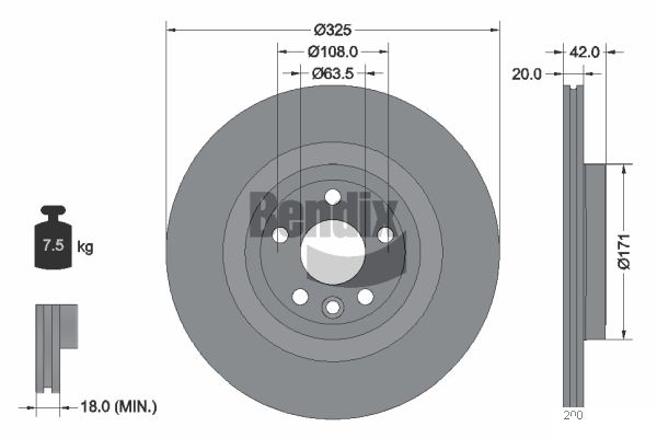 BENDIX Braking BDS1611HC...