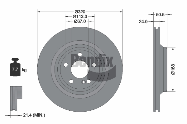 BENDIX Braking BDS2301HC Brzdový kotúč