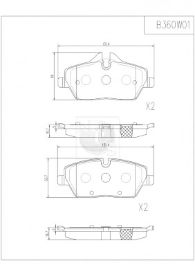NPS B360W01 Kit pastiglie...