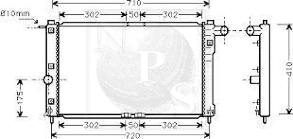NPS D156O14 Radiatore,...