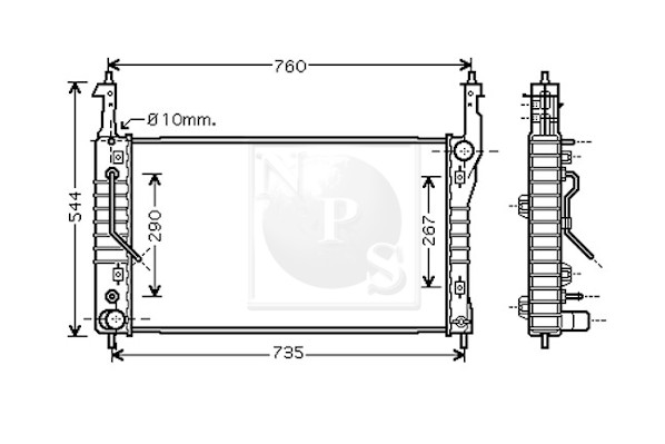 NPS D156O27 Radiatore,...