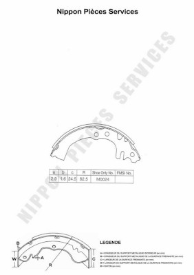 NPS D350U19 Kit ganasce freno