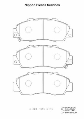 NPS H360A03 Kit pastiglie...