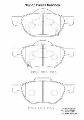 NPS H360A07 Kit pastiglie...