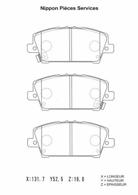 NPS H360A09 Kit pastiglie...
