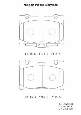 NPS H360A10 Kit pastiglie...