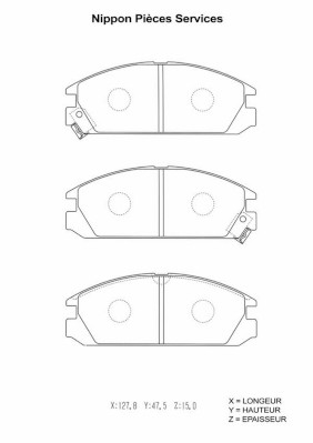 NPS H360A18 Kit pastiglie...