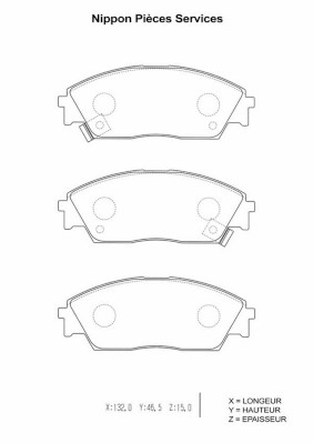 NPS H360A23 Kit pastiglie...