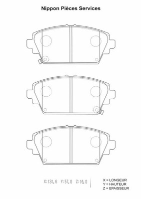 NPS H360A45 Kit pastiglie...