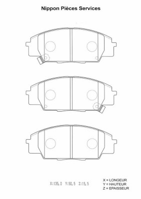 NPS H360A49 Kit pastiglie...