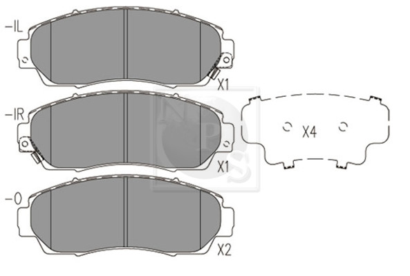 NPS H360A57 Kit pastiglie...