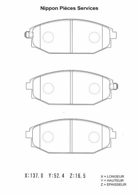NPS H360I03 Kit pastiglie...