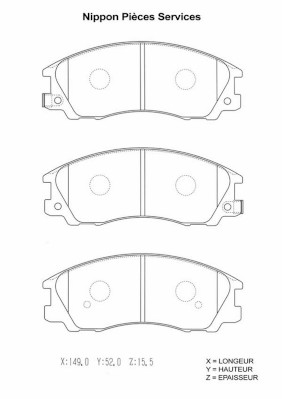 NPS H360I11 Kit pastiglie...