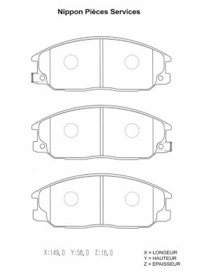 NPS H360I15 Kit pastiglie...