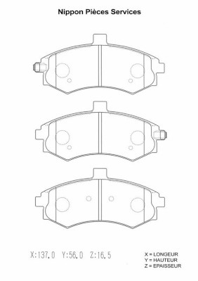 NPS H360I16 Kit pastiglie...