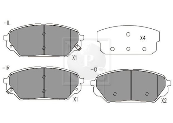 NPS H360I26 Kit pastiglie...