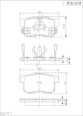 NPS H361A18 Kit pastiglie...