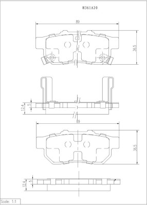 NPS H361A20 Kit pastiglie...