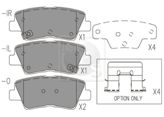 NPS H361I15 Kit pastiglie...