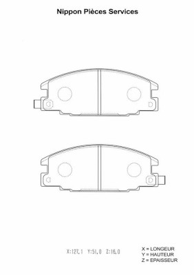 NPS I360U04 Kit pastiglie...